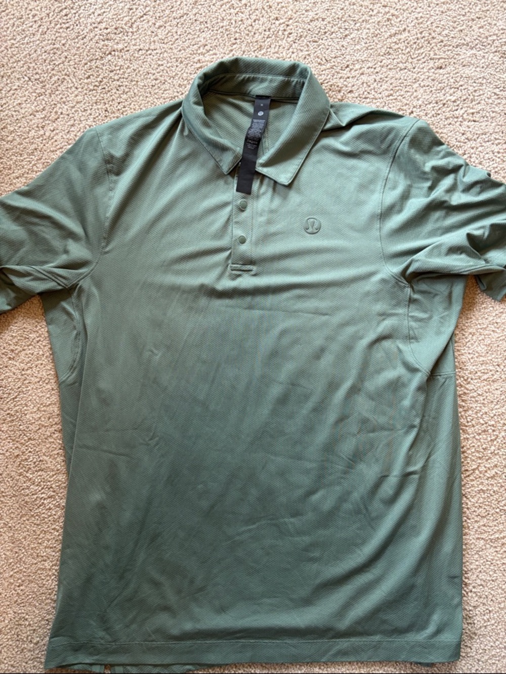 lululemon athletica Men's Olive Green Polo Shirt